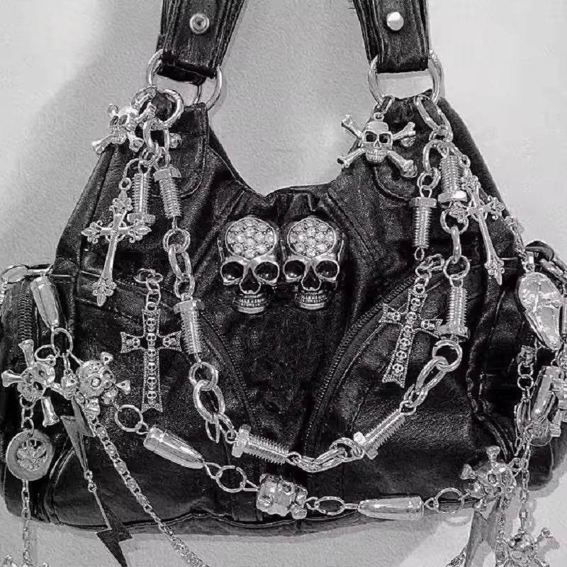 Leder Goth Tasche