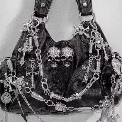 Leder Goth Tasche