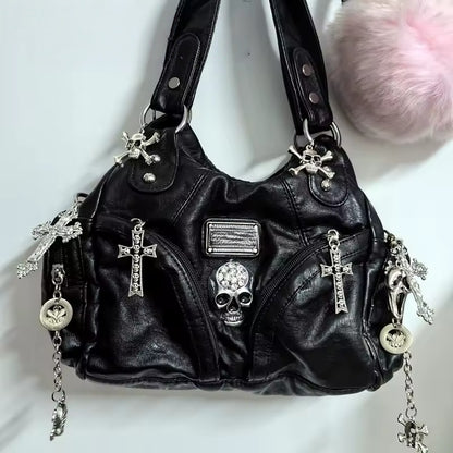 Leder Goth Tasche